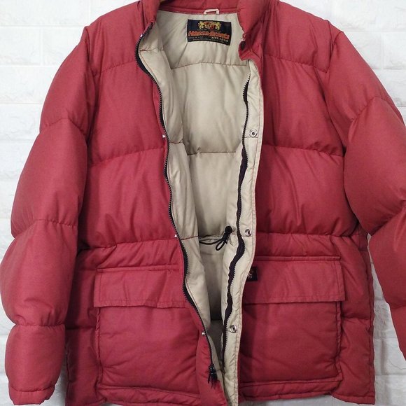 Vintage 70's Stearns Hansa-Branta Goose Down Puffer Parka Coat Mens-XL Rusty-Red - Picture 5 of 13